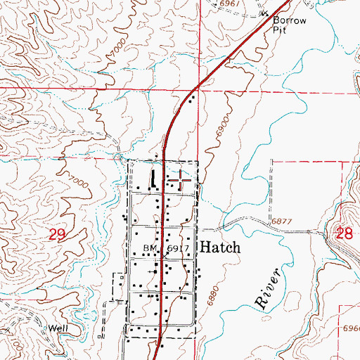 Topographic Map of Hatch Volunteer Fire Department, UT