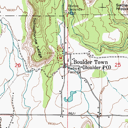 Topographic Map of Boulder Volunteer Fire Department, UT