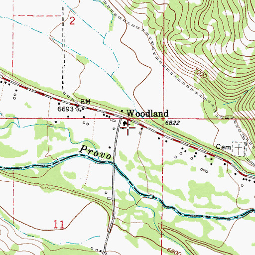 Topographic Map of South Summit Fire District - Woodland, UT