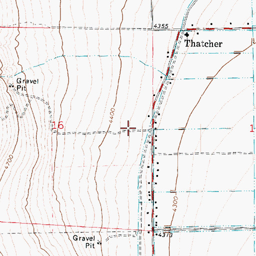 Topographic Map of Thatcher - Penrose Fire Department and Water Service District, UT