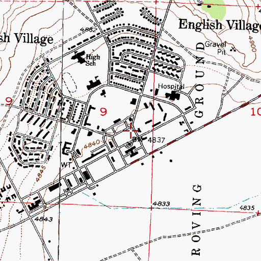 Topographic Map of Dugway Fire Department, UT