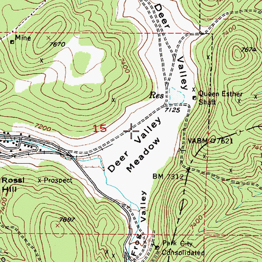 Topographic Map of Park City Fire District Station 38, UT