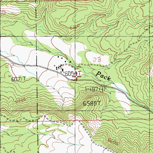 Topographic Map of San Juan Fire Department - Pack Creek Station, UT