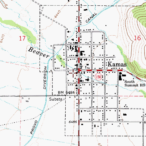 Topographic Map of South Summit Fire District - Kamas, UT