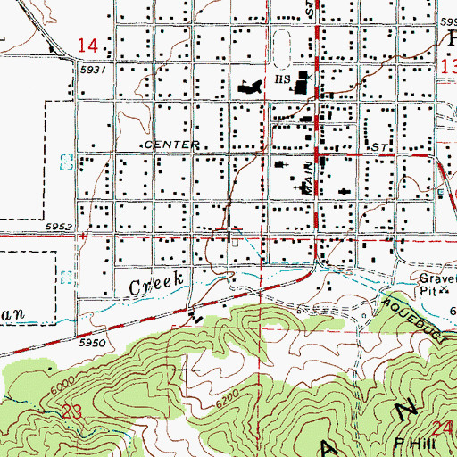 Topographic Map of Parowan Fire Department, UT