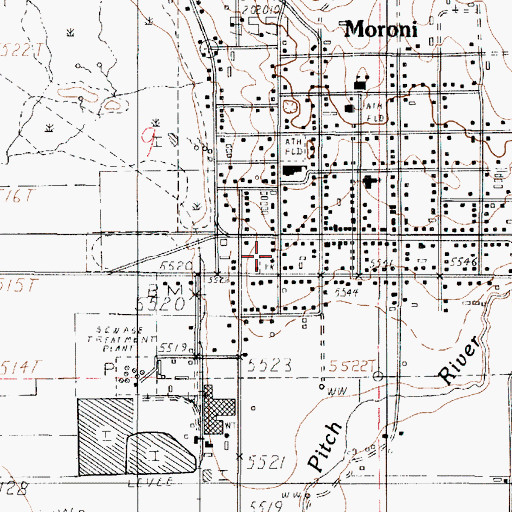 Topographic Map of Moroni Volunteer Fire Department, UT