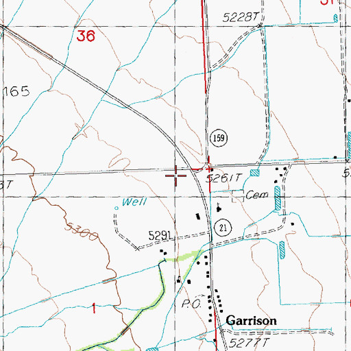 Topographic Map of Garrison Volunteer Fire Department, UT