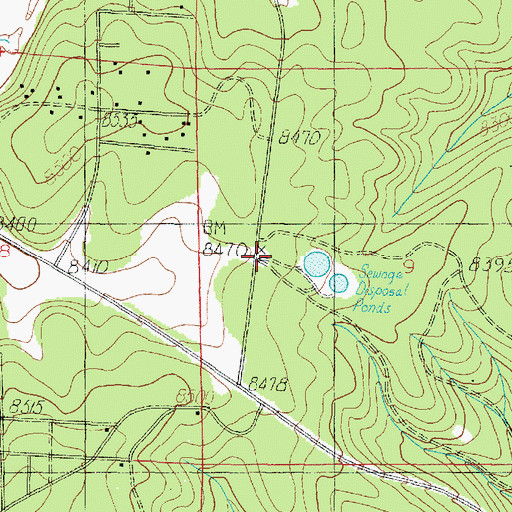 Topographic Map of Cedar Mountain Fire Protection District Station 1, UT