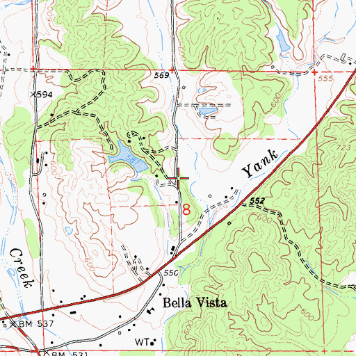 Topographic Map of Little Valley, CA