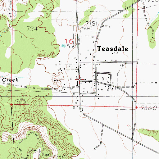 Topographic Map of Teasdale Fire Department, UT
