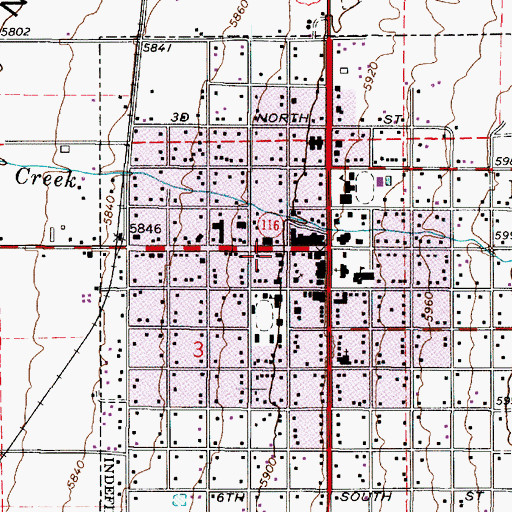 Topographic Map of Mount Pleasant Volunteer Fire Department, UT