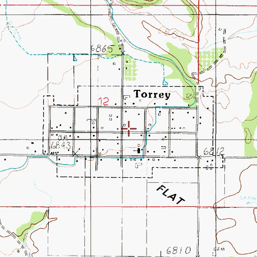 Topographic Map of Torrey Fire Department, UT