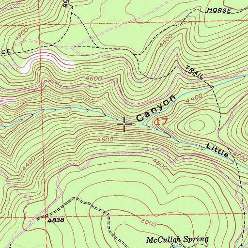 Topographic Map of Little Wallace Canyon, CA