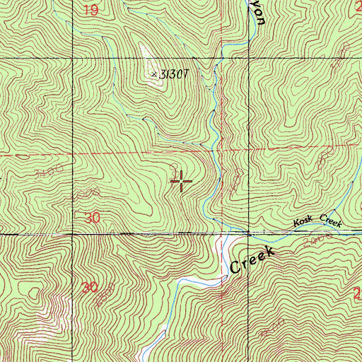 Topographic Map of Live Oak Canyon, CA