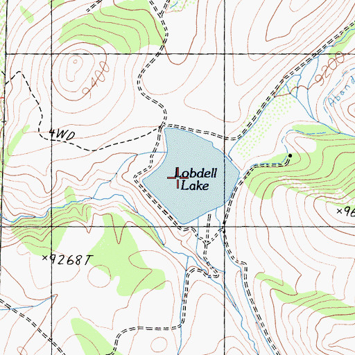 Topographic Map of Lobdell Lake, CA