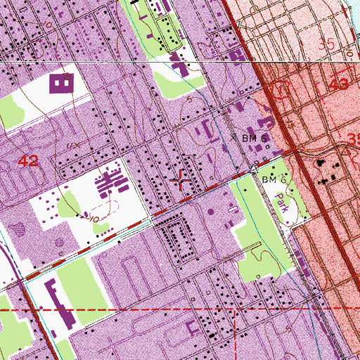 Topographic Map of Holly Hill Water Tower, FL