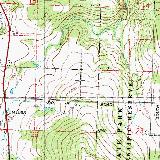 Topographic Map of Ski-Hi Fruit Farm, WI