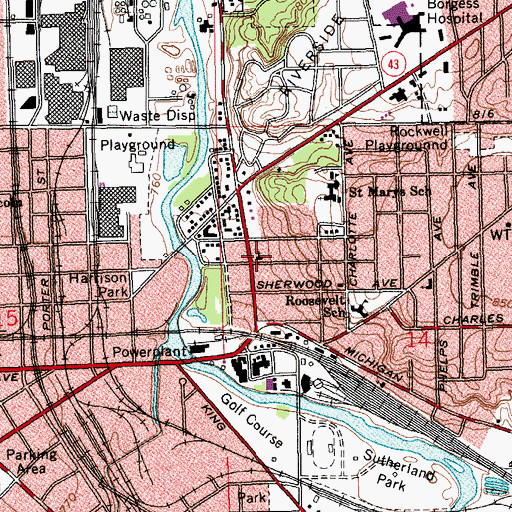 Topographic Map of Rock of Revelation Church, MI