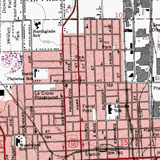 Topographic Map of Friendship Baptist Church, MI