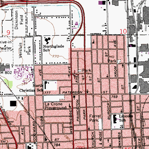 Topographic Map of Mount Calvary Christian Bible Church, MI