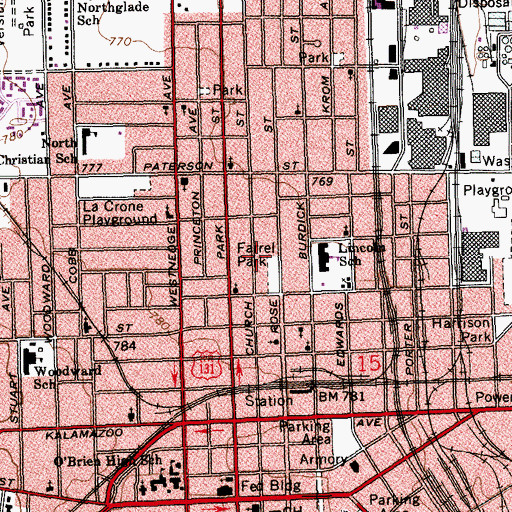 Topographic Map of New Jerusalem Church of God, MI