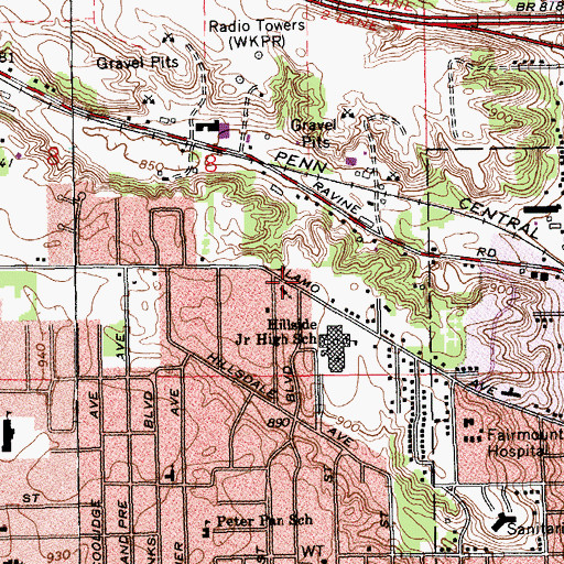 Topographic Map of Community Orthodox Church, MI