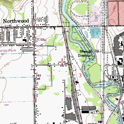 Topographic Map of Faith Temple Church of God, MI