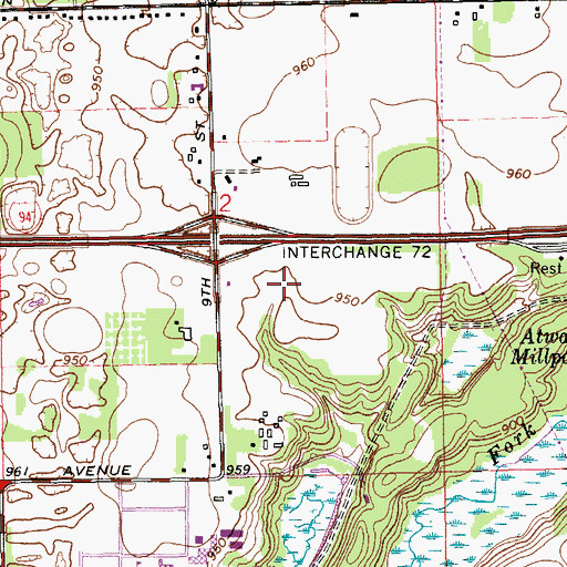 Topographic Map of Wyngate Farms Manufactured Home Community, MI