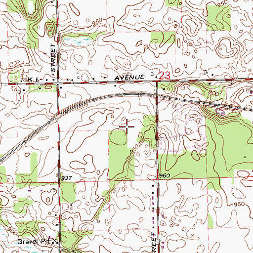 Topographic Map of Fountain Springs Mobile Home Park, MI