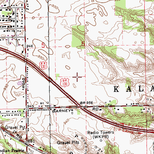 Topographic Map of Country Acres Village Mobile Home Park, MI
