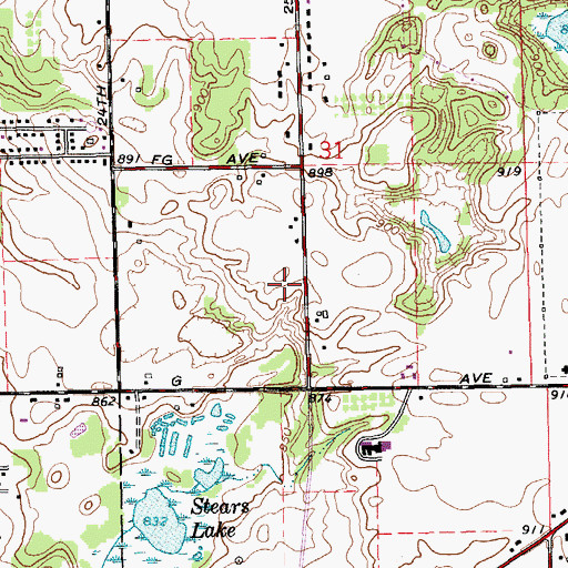Topographic Map of Weatherstone Village Mobile Home Park, MI