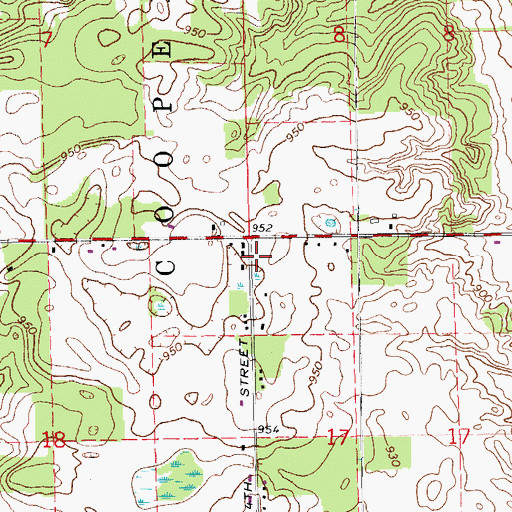 Topographic Map of Selkirk Mobile Home Park, MI