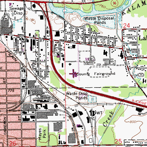Topographic Map of Kalamazoo County Sheriff's Office, MI
