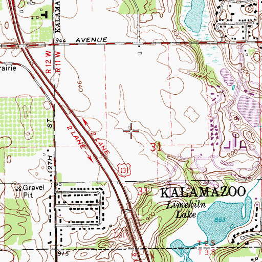 Topographic Map of Western Michigan University-Parkview Campus, MI