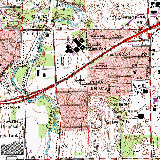 Topographic Map of Westminster Presbyterian Church, MI