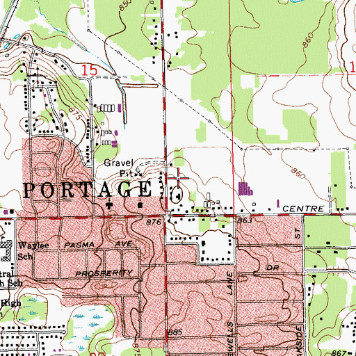 Topographic Map of Christian Assembly of God Church, MI