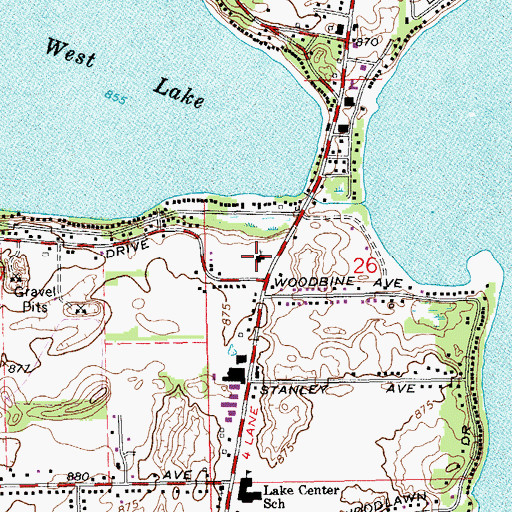 Topographic Map of Lord of Life Lutheran Church, MI