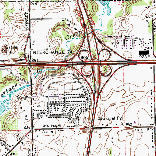 Topographic Map of Life Point Church, MI