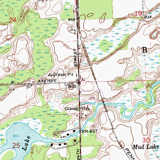Topographic Map of Jehovah's Witnesses Hall, MI