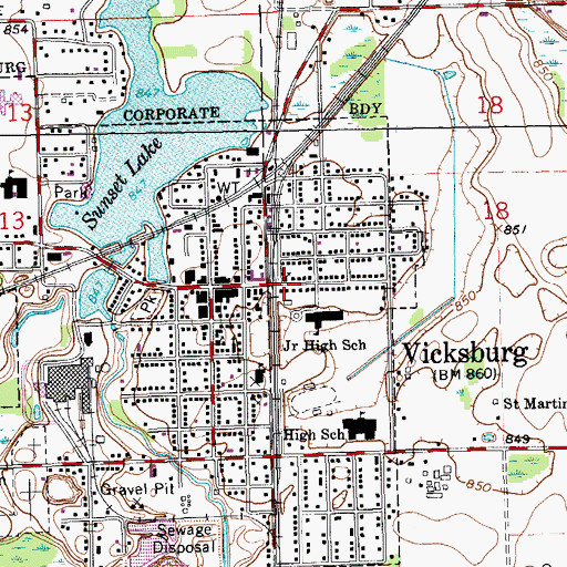 Topographic Map of Bethel Apostolic Church, MI