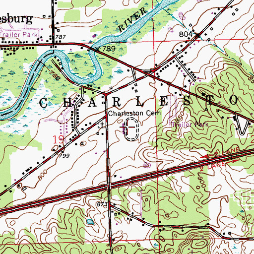 Topographic Map of Galesburg Speedway, MI