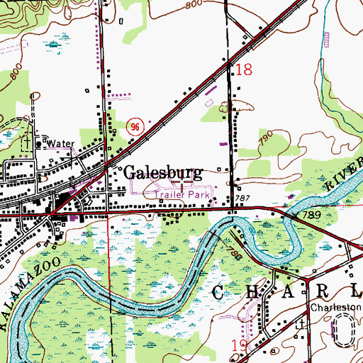 Topographic Map of Gale-Valley Estates Mobile Home Park, MI