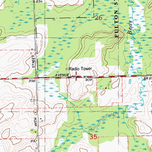 Topographic Map of Faith Bible Church, MI