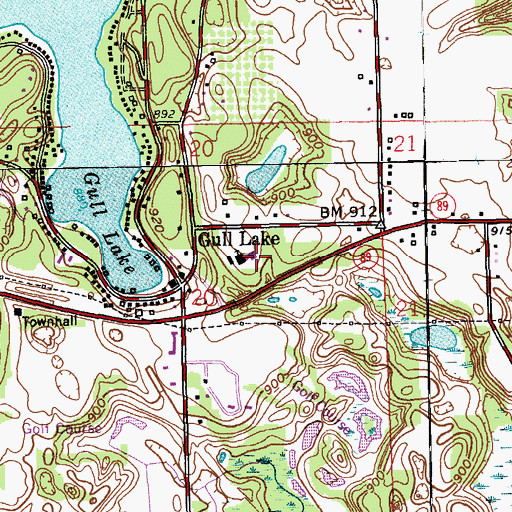 Topographic Map of Saint Ann Catholic Church, MI