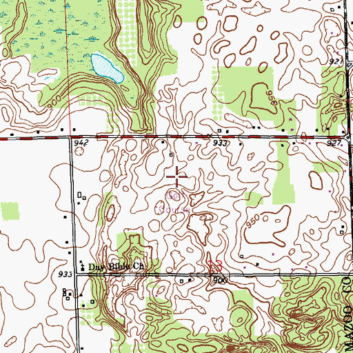 Topographic Map of Maple Hills Golf Course, MI