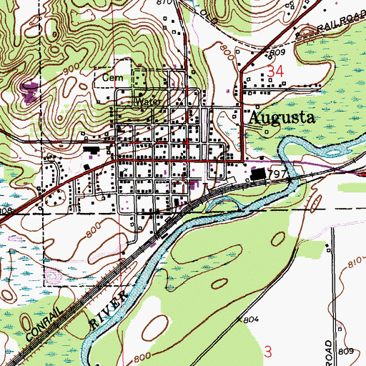 Topographic Map of Suburban Medical Center, MI