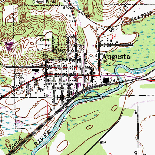 Topographic Map of McKay's Memorial Library, MI
