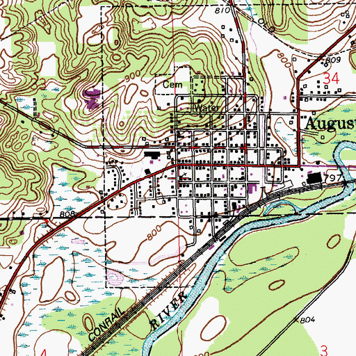 Topographic Map of Bible Baptist Church, MI