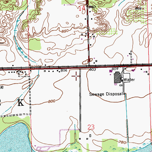 Topographic Map of Kalamazoo County Poor Farm Cemetery, MI