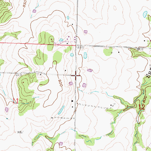 Topographic Map of Community Church (historical), KS